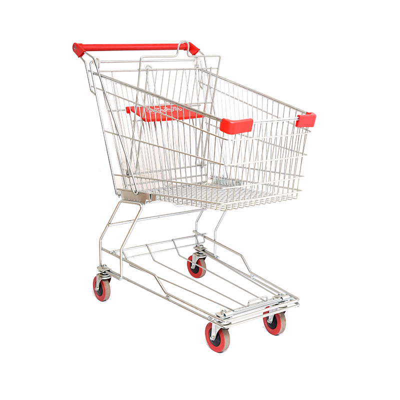 Giỏ hàng bánh xe màu đỏ thông thường Pvc
