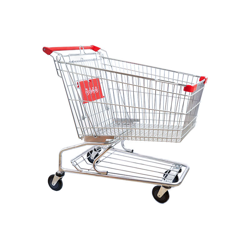 Xe đẩy mua sắm gấp mạ kẽm cho siêu thị