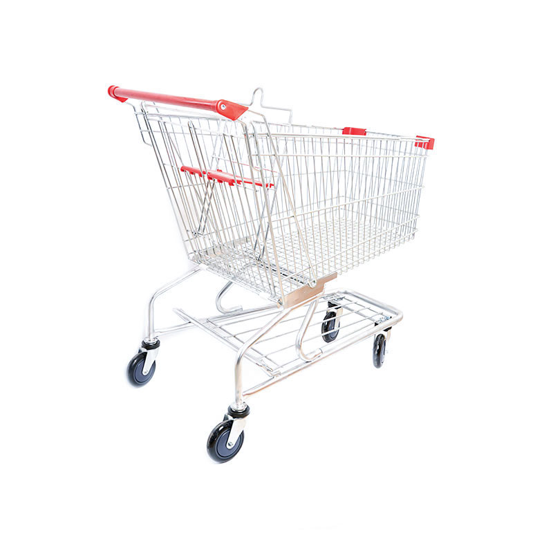 Xe đẩy mua sắm gấp 4 '' Pu Wheels bằng kim loại