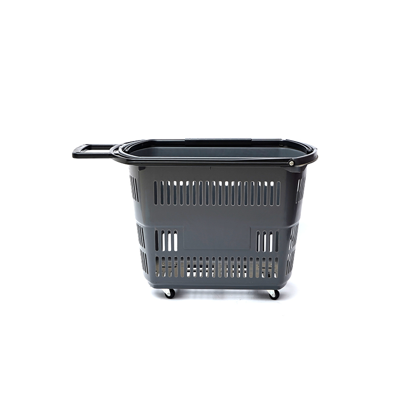 Siêu thị Rổ mua sắm xe đẩy nhỏ bốn bánh bằng nhựa