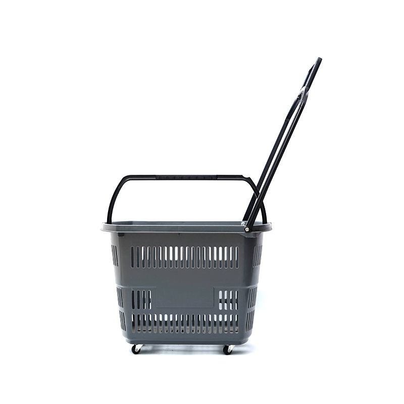 Siêu thị Rổ mua sắm xe đẩy nhỏ bốn bánh bằng nhựa