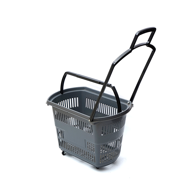 Siêu thị Rổ mua sắm xe đẩy nhỏ bốn bánh bằng nhựa