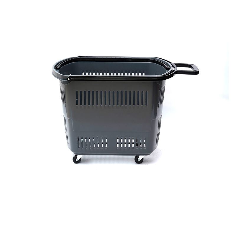 2 tay cầm Giỏ xách tay mua sắm bền với bốn bánh xe