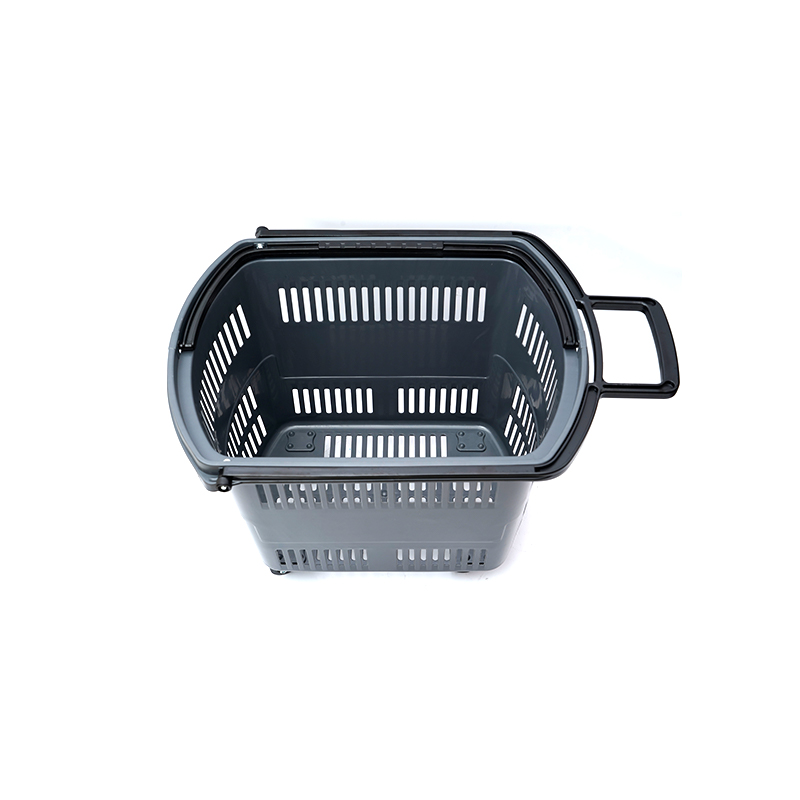 2 tay cầm Giỏ xách tay mua sắm bền với bốn bánh xe
